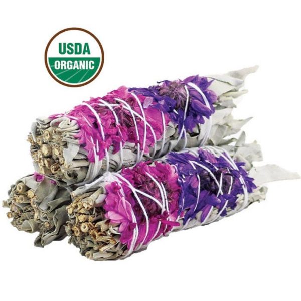 Floral White Sage Smudge Sticks