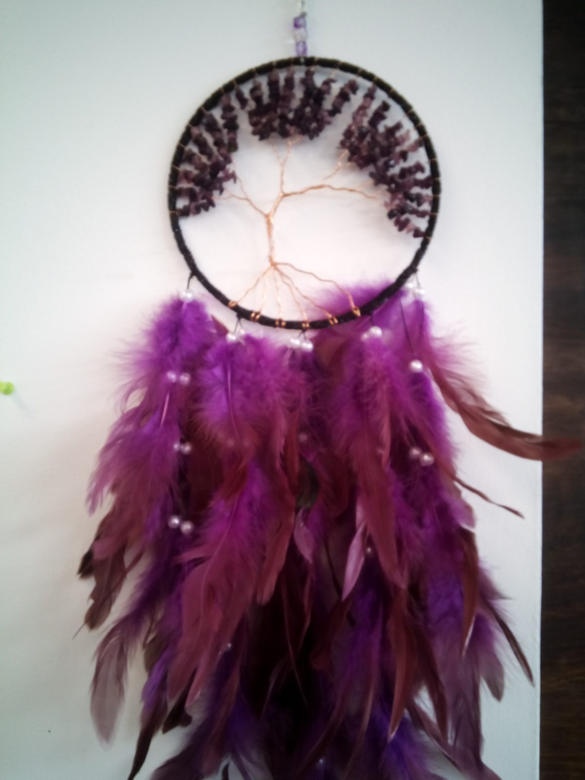Pyrope and Amethyst Dreamcatcher - #7