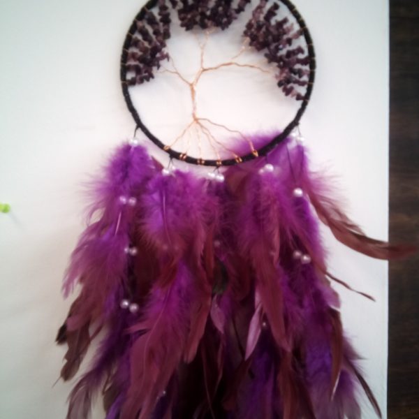 Pyrope and Amethyst Dreamcatcher - #7