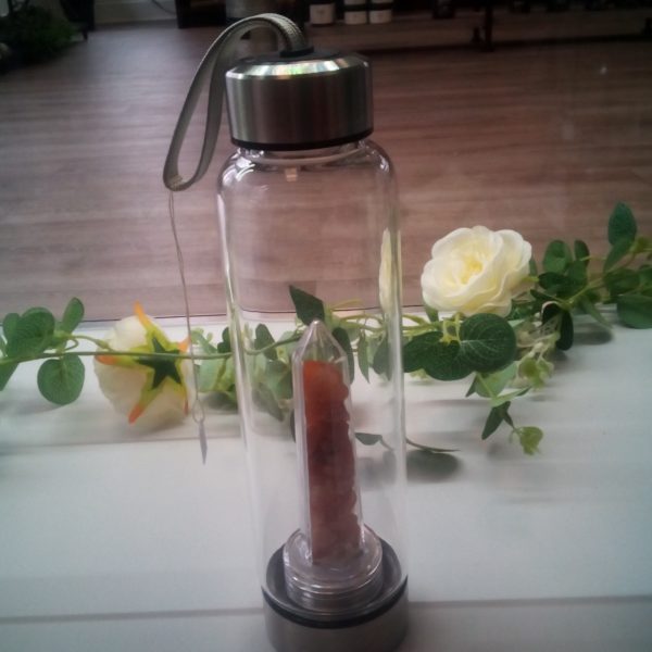 Healing Crystal infusion Water Bottle- Carnelian