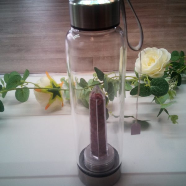 Healing Crystal infusion Water Bottle- Red Jasper