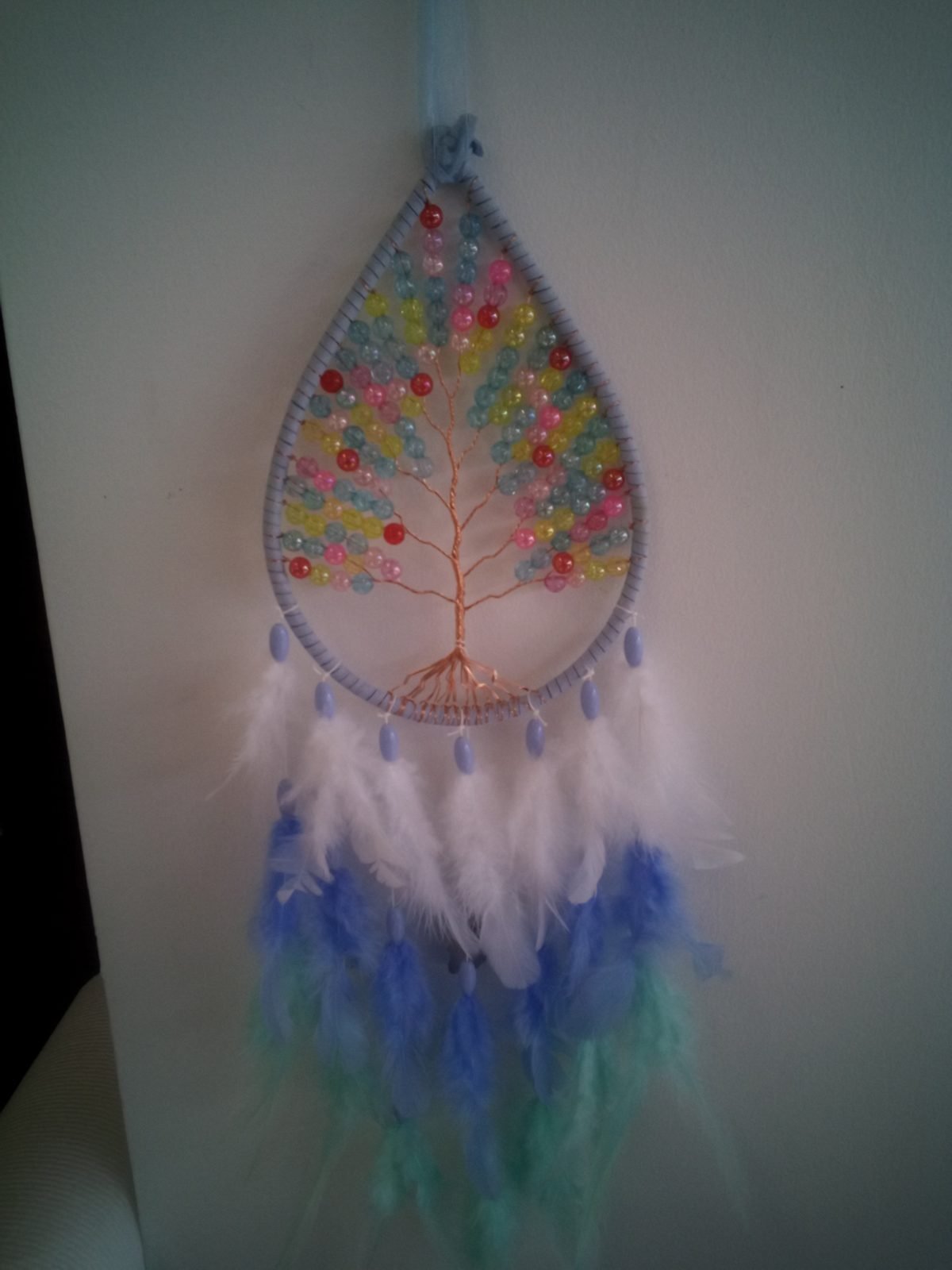 Colored Crackled Quartz Dreamcatcher # 1