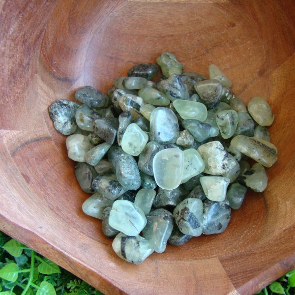 Tumbled Tourmaline Prehnite Crystal