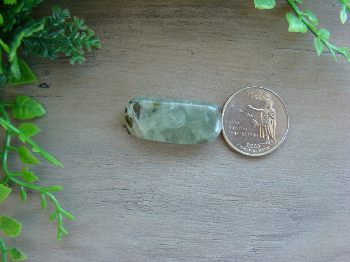 Tumbled Tourmaline Prehnite Crystal - Image 2